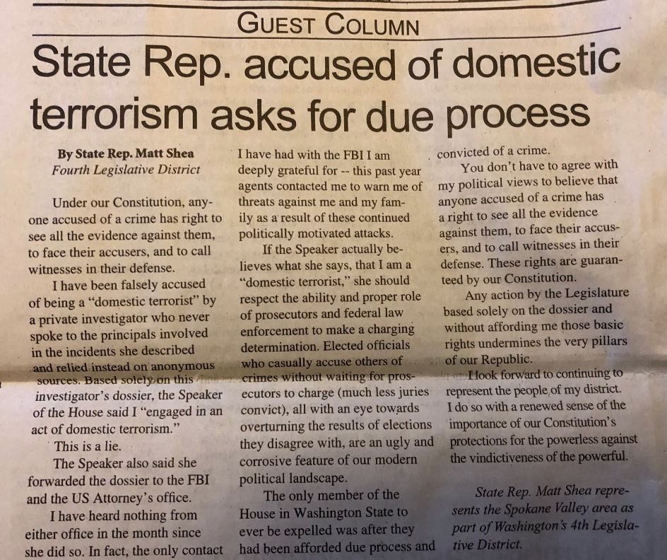 Matt She Commentary in Cheney Free Press